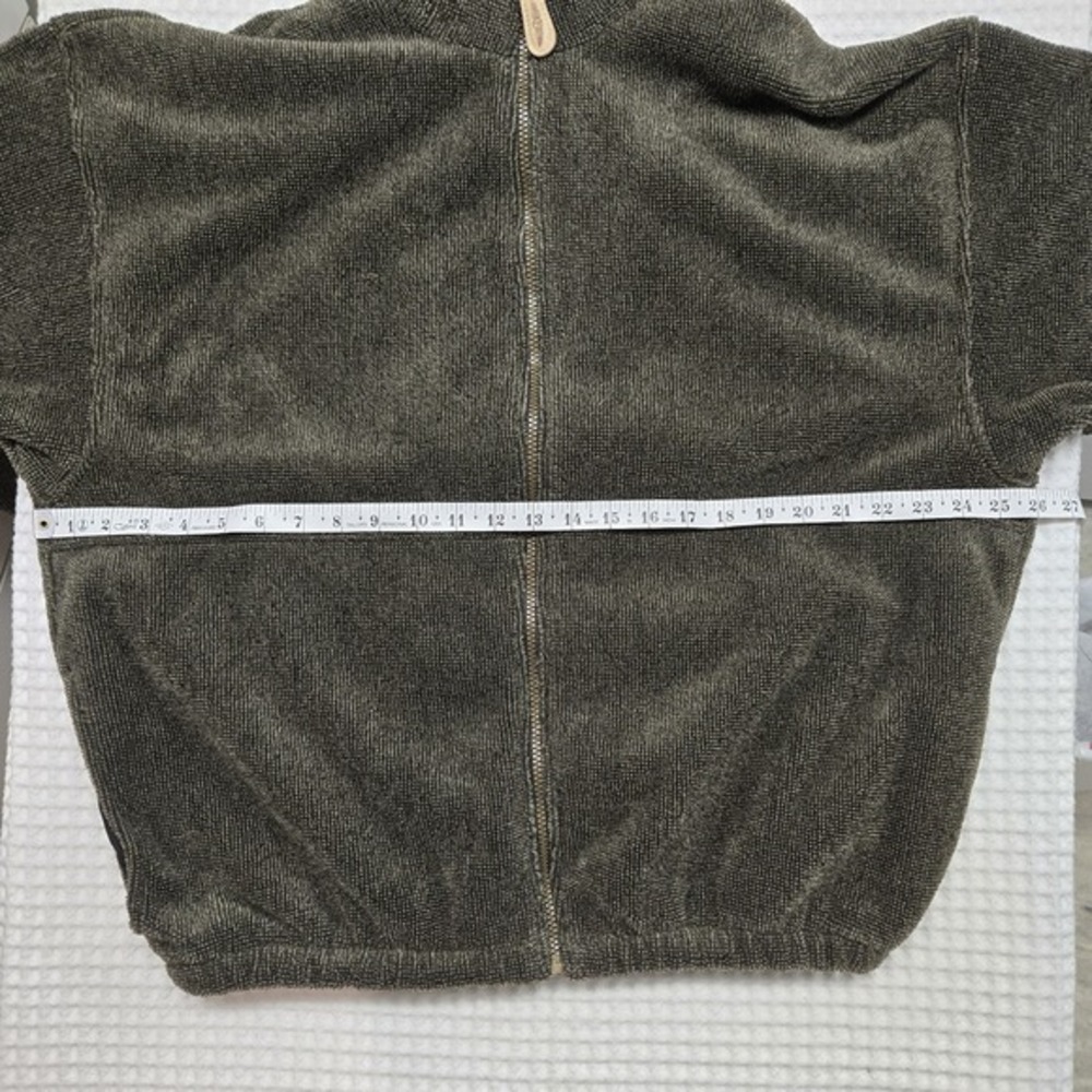 Straight Down Golf Jacket Men Large Vintage Full Zip Fleece Brown Outdoor Casual - Picture 10 of 11